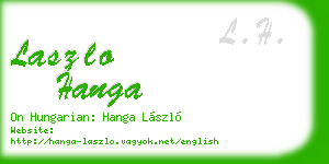 laszlo hanga business card